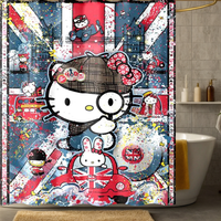 Thumbnail for Hello Kitty Flag Shower Curtain