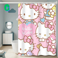 Thumbnail for Hello Kitty Teddy Bear PINK Shower Curtain