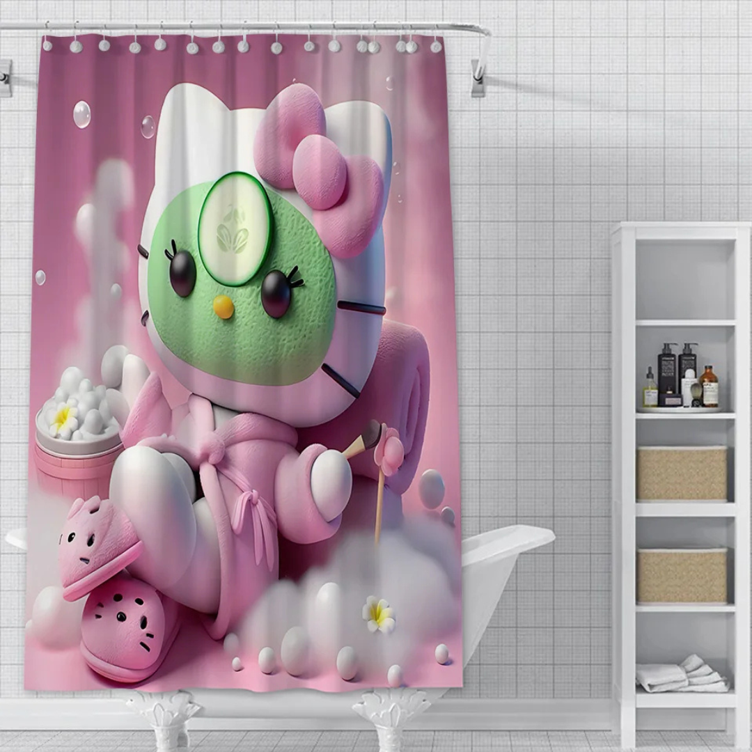 Hello Kitty Wellness Spa Shower Curtain