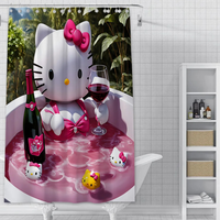 Thumbnail for Hello Kitty Wine Glass Shower Curtain