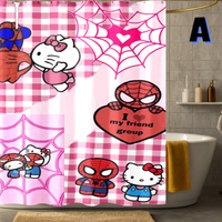 Thumbnail for Hello Kitty and Spider-Man Shower Curtain