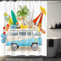 Thumbnail for Holiday Palm Tree Shower Curtain