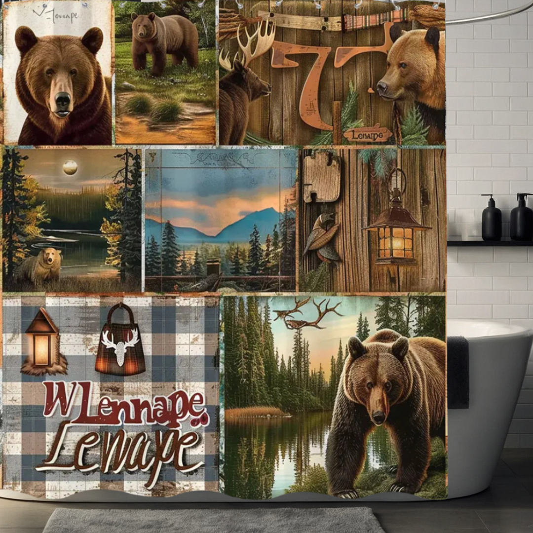 Homestead Wild Bear Shower Curtain
