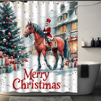 Thumbnail for Horse Christmas Shower Curtain