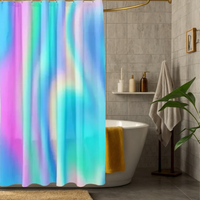 Thumbnail for Iridescent Blue Shower Curtain