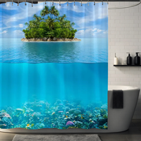 Thumbnail for Island Escape Palm Tree Shower Curtain