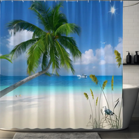 Thumbnail for Jake’s Tropical Palm Tree Shower Curtain
