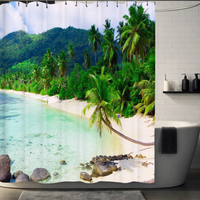 Thumbnail for Jungle Voyage Palm Tree Shower Curtain