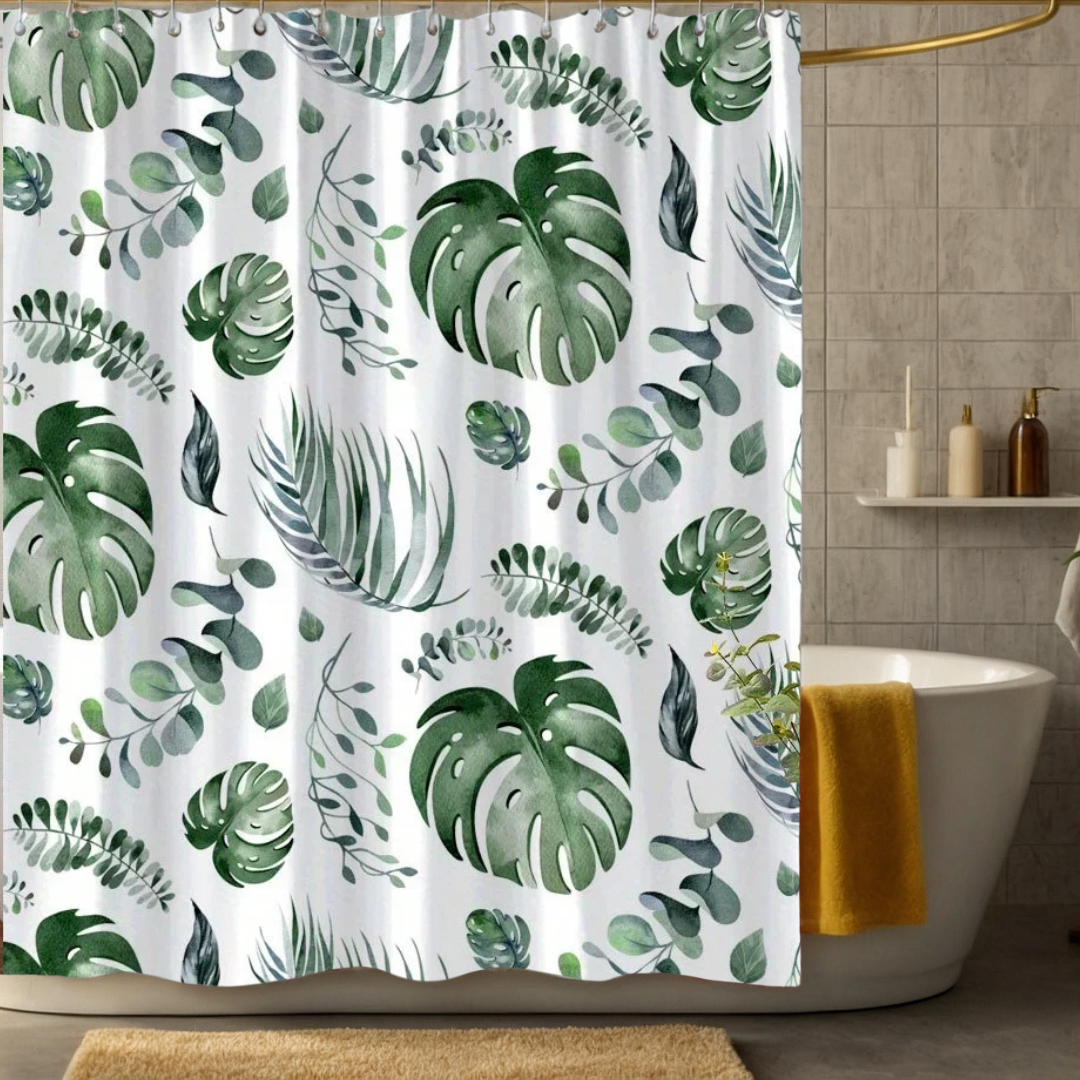 Kai Urban Monstera Shower Curtain