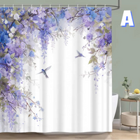Thumbnail for Lavender Floral Shower Curtain
