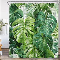 Thumbnail for Lila Dream Monstera Leaves Shower Curtain