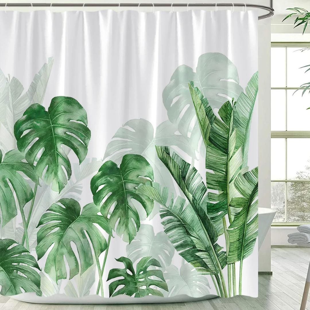 Luna Fresh Monstera Shower Curtain