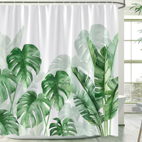 Thumbnail for Luna Fresh Monstera Shower Curtain