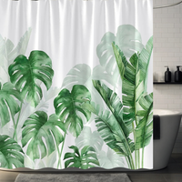 Thumbnail for Luna Fresh Monstera Shower Curtain