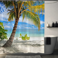 Thumbnail for Magnificent Island Palm Tree Shower Curtain