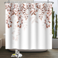 Thumbnail for Maya Leafy Brown Eucalyptus Shower Curtain