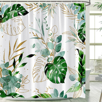 Thumbnail for Maya Soft Monstera Leaf Shower Curtain