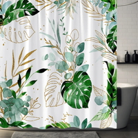 Thumbnail for Maya Soft Monstera Leaf Shower Curtain