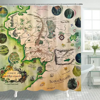 Thumbnail for Middle Earth Legends Map Shower Curtain