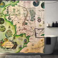 Thumbnail for Middle Earth Legends Map Shower Curtain