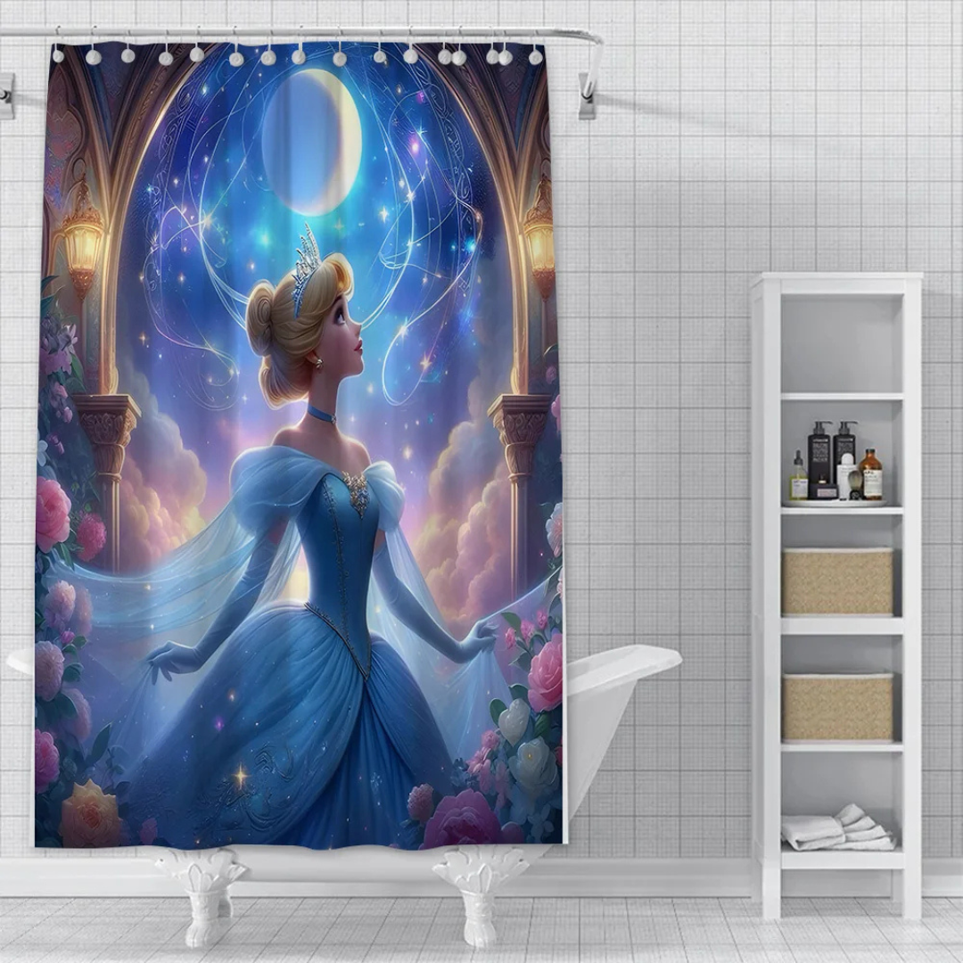 Midnight Cinderella Shower Curtain