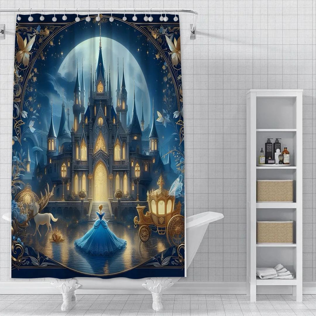 Midnight Palace Cinderella Shower Curtain