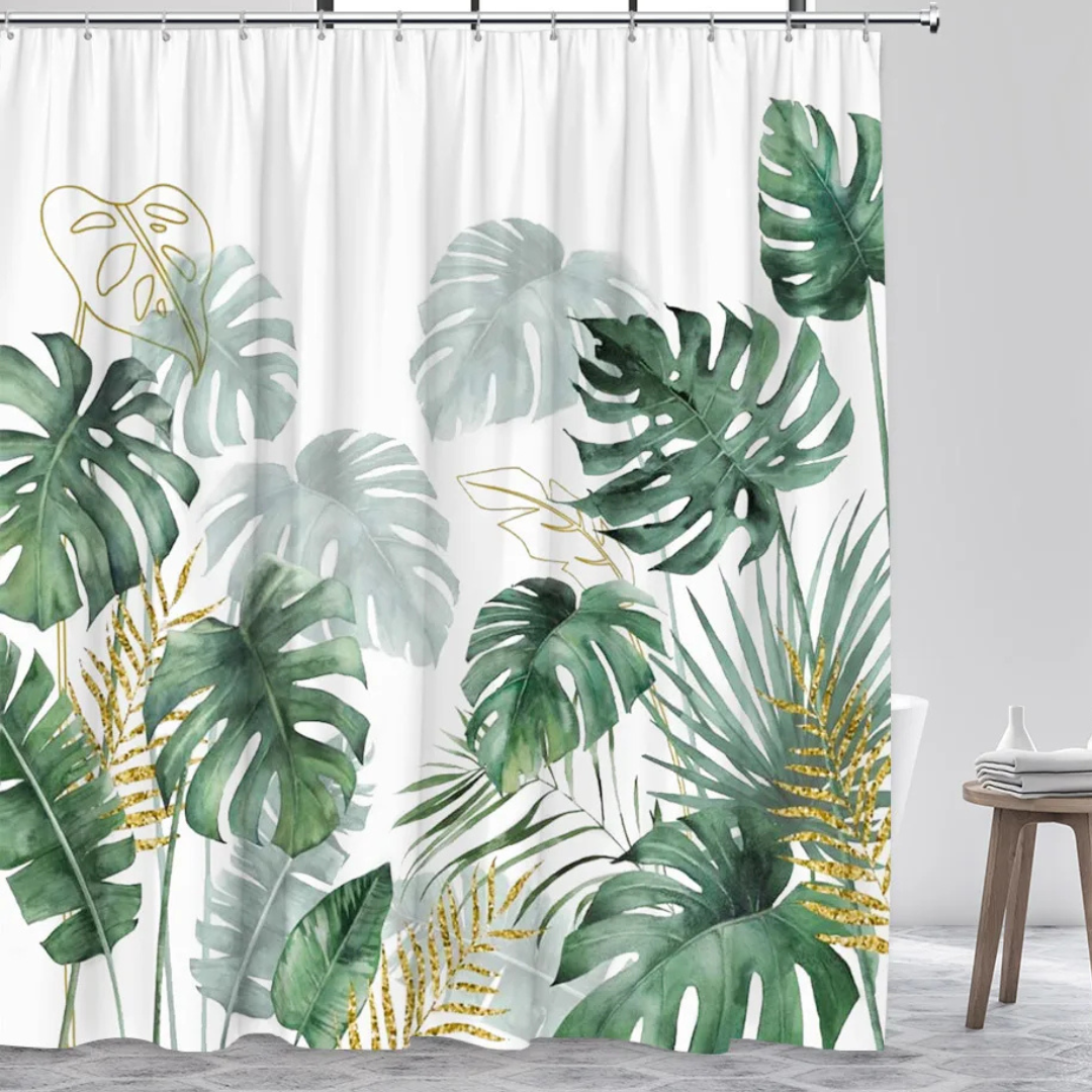 Milo Tropical Monstera Shower Curtain