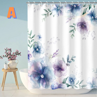 Thumbnail for Minimalist Floral Shower Curtain
