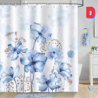 Thumbnail for SIMPLE Minimalist Floral Shower Curtain
