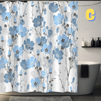 Thumbnail for COUNTRY Minimalist Floral Shower Curtain