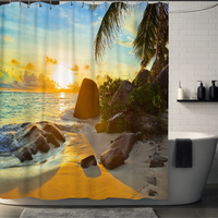 Thumbnail for Modern Palm Tree Shower Curtain