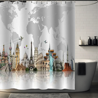 Thumbnail for Monumental World Map Shower Curtain