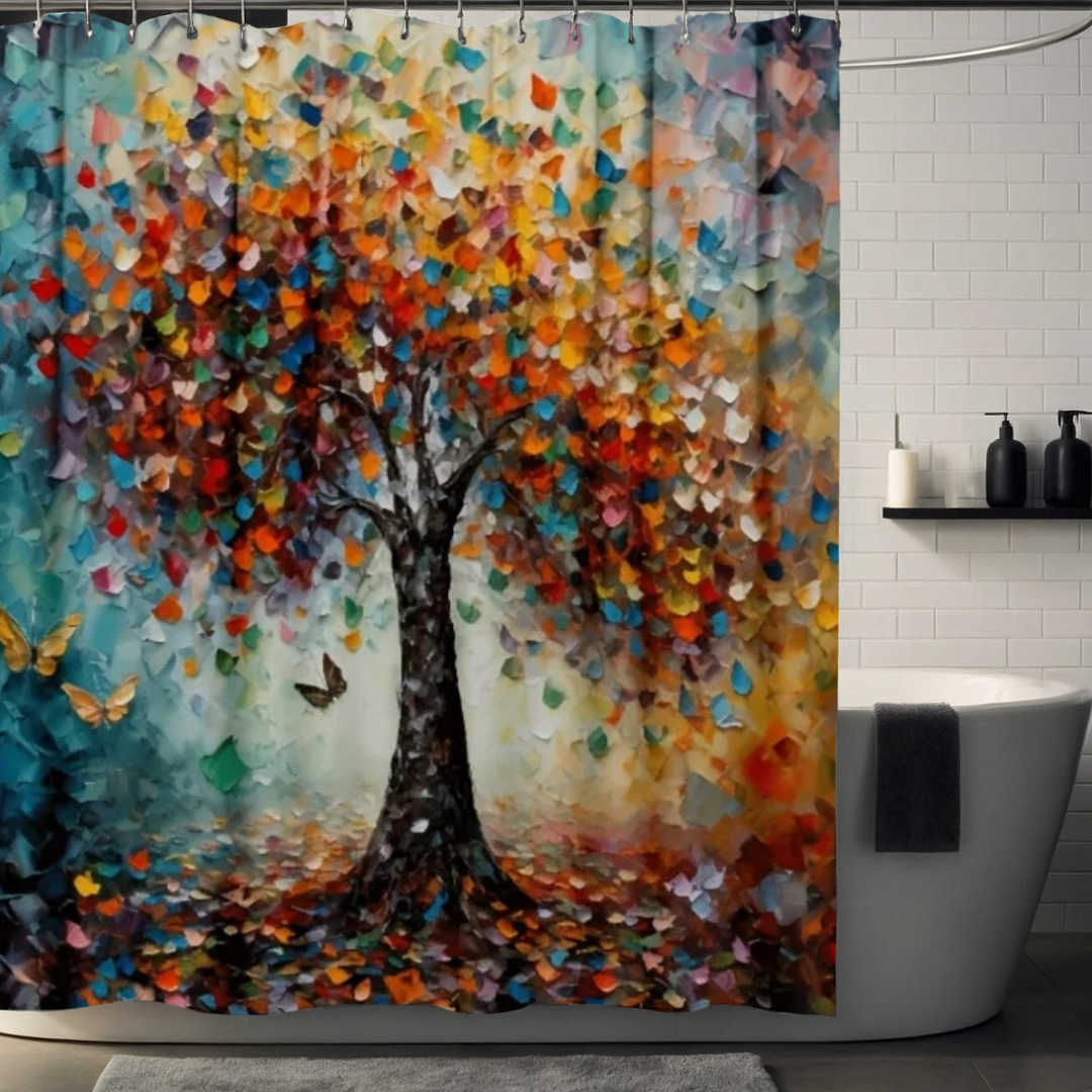 Multicolor Tree of Life Shower Curtain