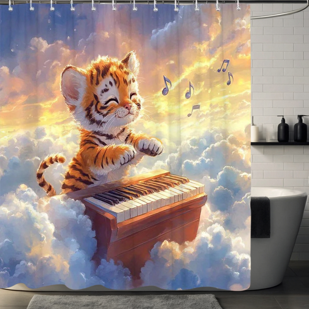 Musical Tiger Shower Curtain