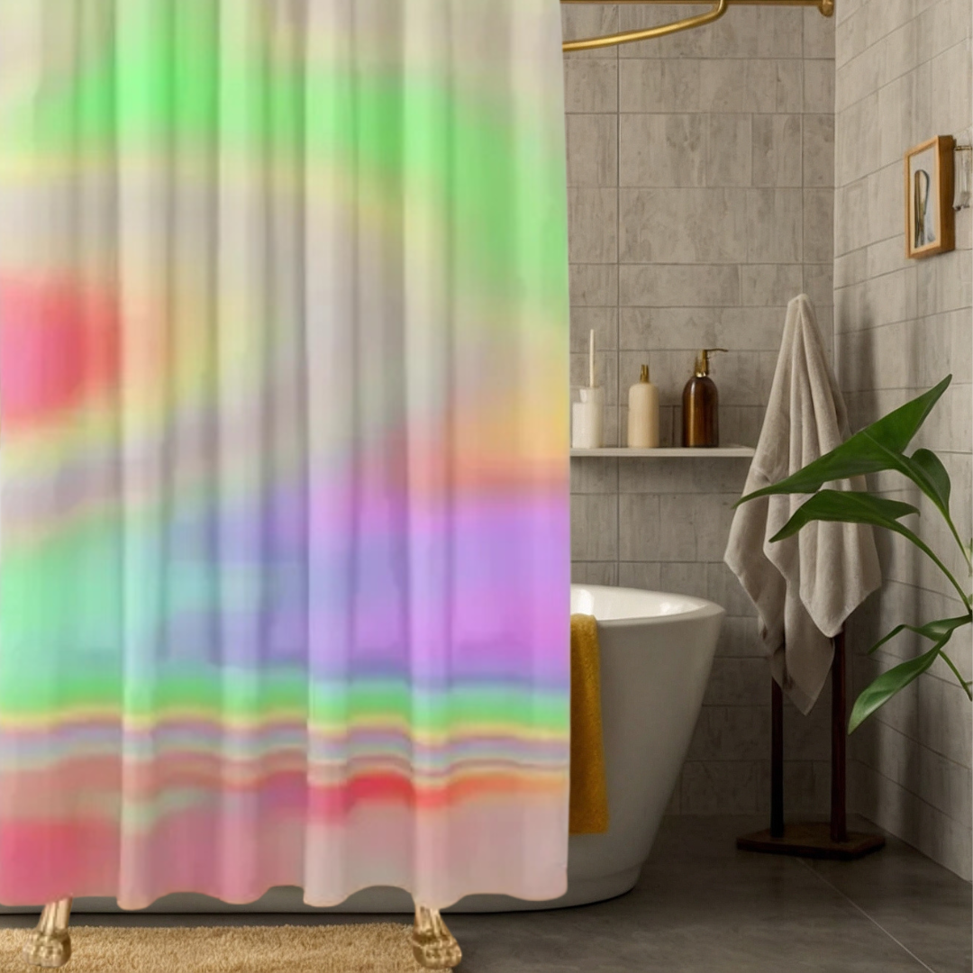 MysticGlow Iridescent Shower Curtain