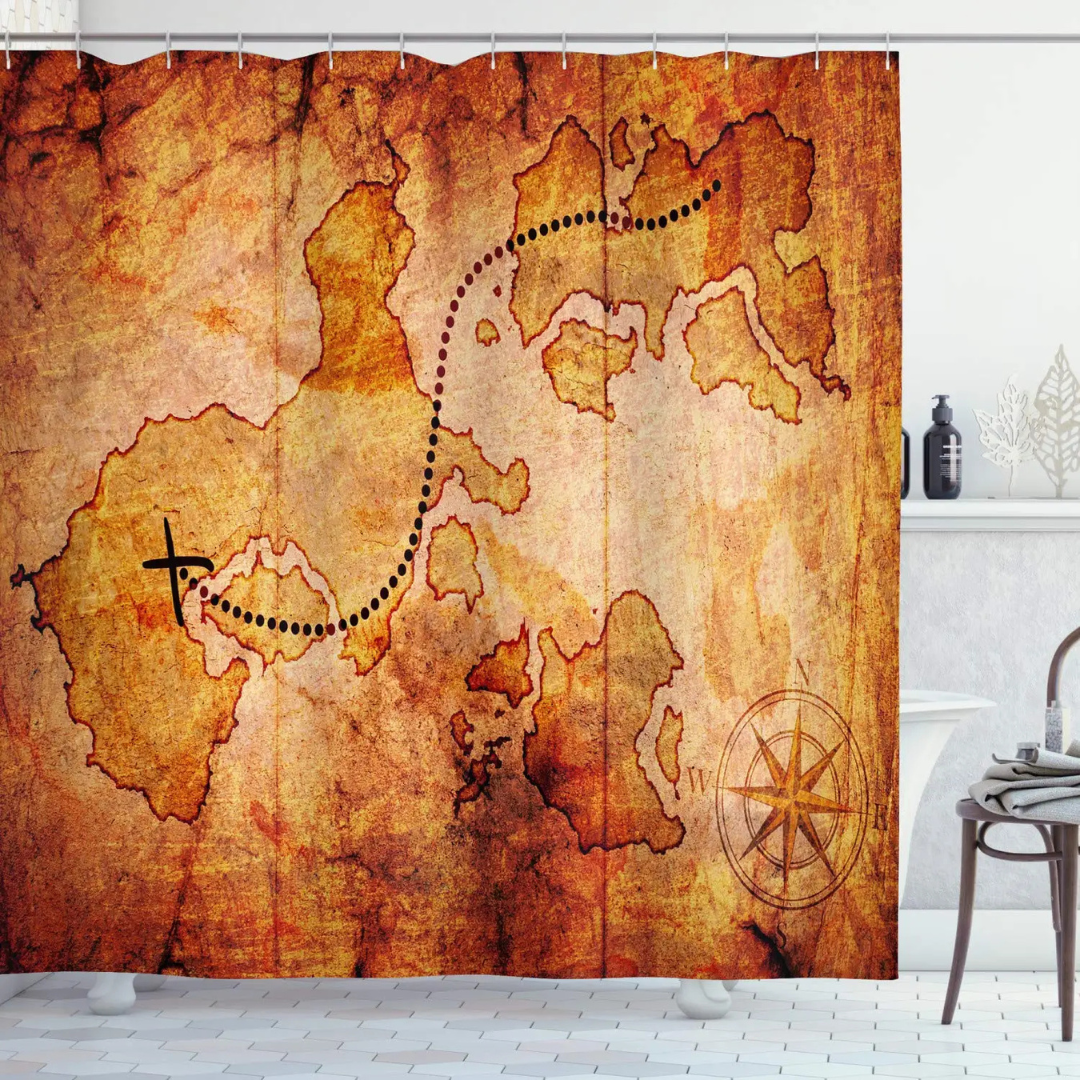 Mystic Map Shower Curtain 