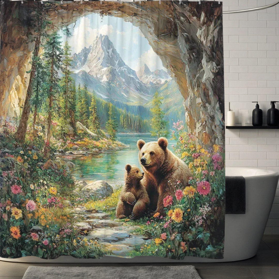 Nature’s Hug Bear Shower Curtain