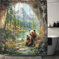 Thumbnail for Nature’s Hug Bear Shower Curtain
