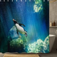 Thumbnail for Nautical Penguin Shower Curtain