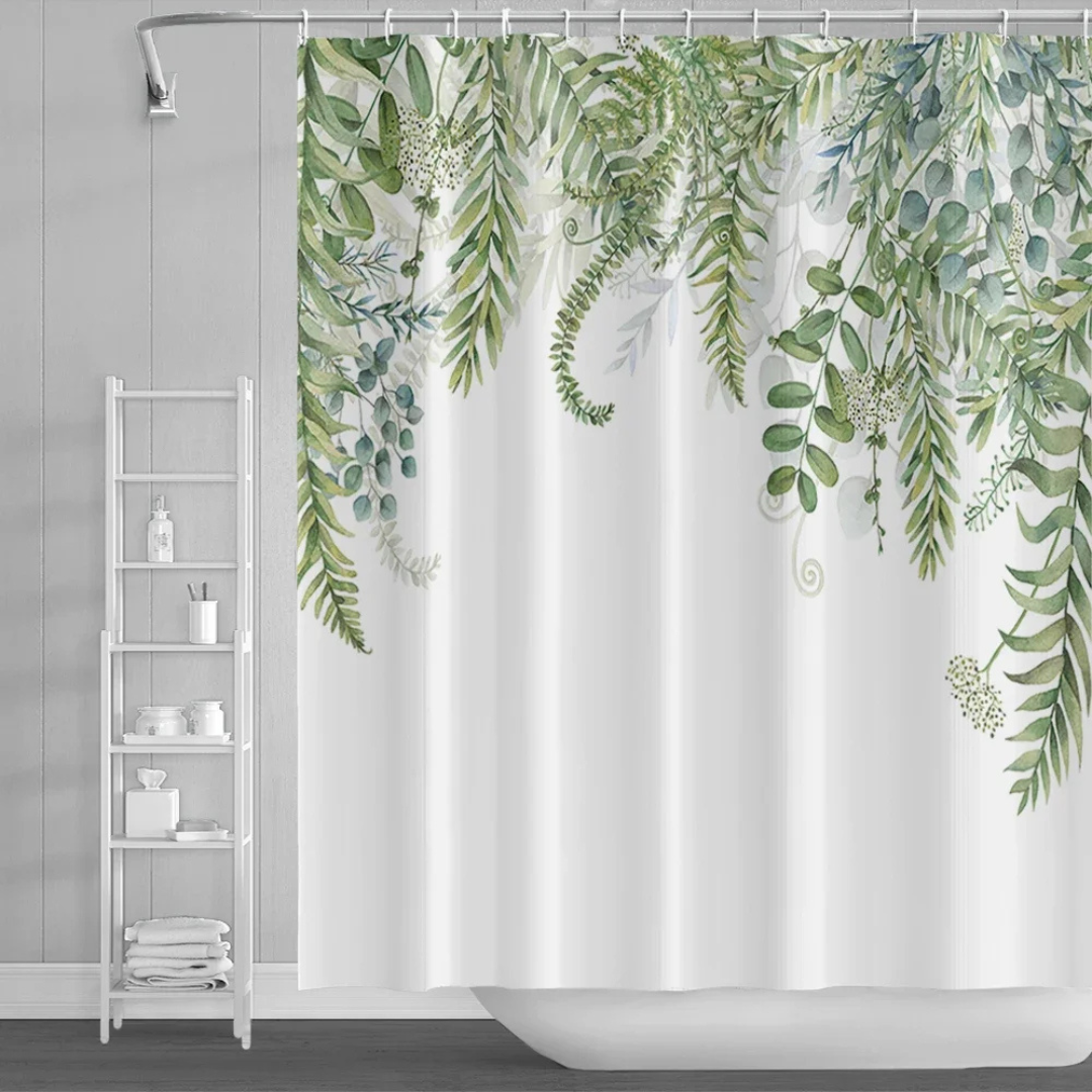 Noah Evergreen Eucalyptus Shower Curtain