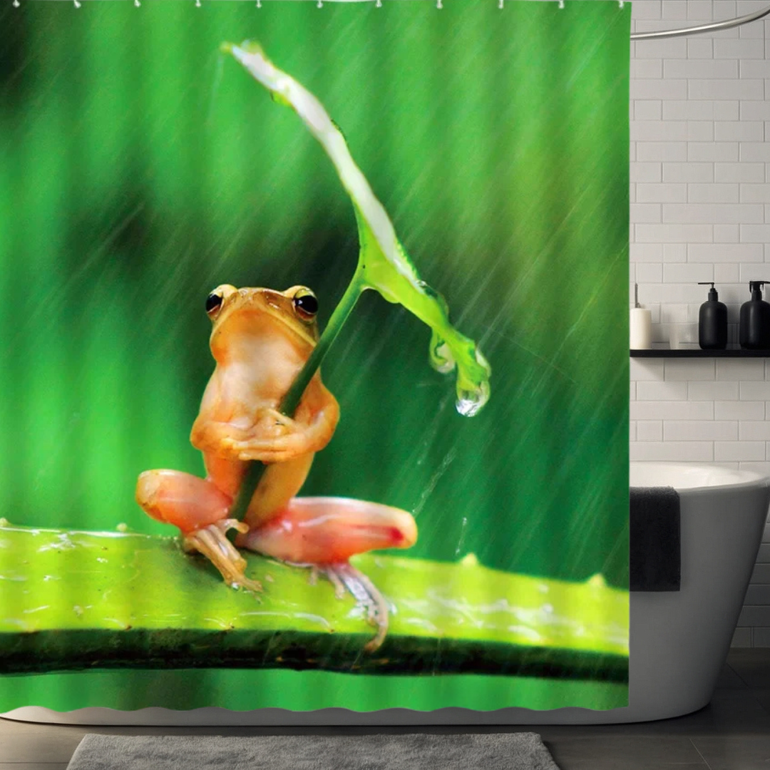 Noah Rain Frog Shower Curtain