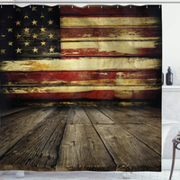 Thumbnail for Nolan Vintage American Flag Shower Curtain