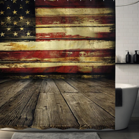 Thumbnail for Nolan Vintage American Flag Shower Curtain