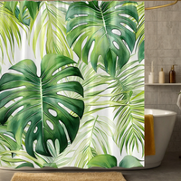 Thumbnail for Nora Green Monstera Leaves Shower Curtain