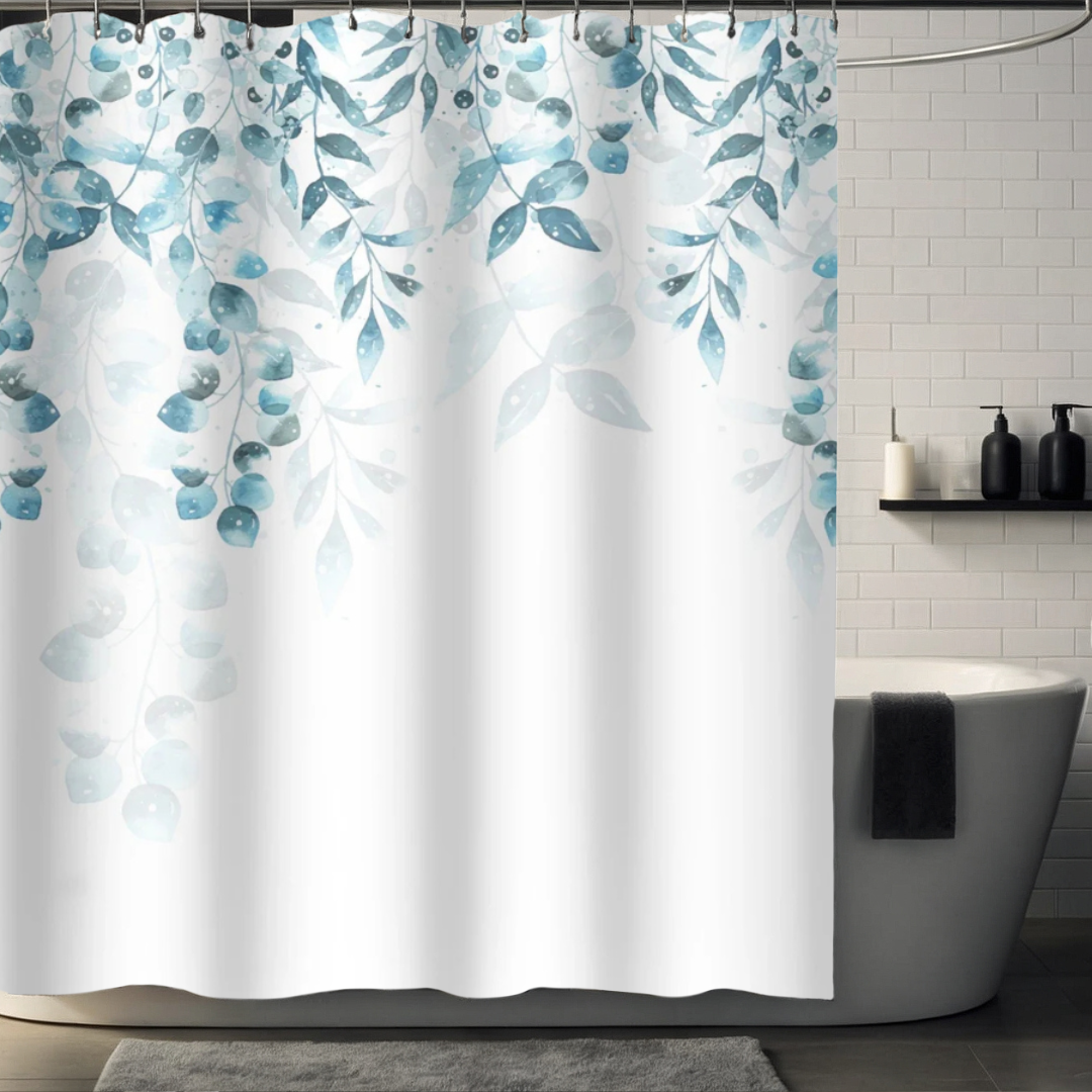 Nora Sprout Green Eucalyptus Shower Curtain