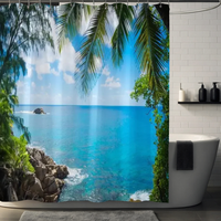 Thumbnail for Ocean Paradise Palm Tree Shower Curtain
