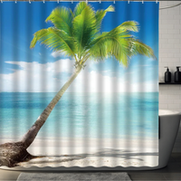 Thumbnail for Olivia’s Paradise Palm Tree Shower Curtain