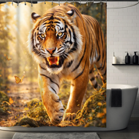 Thumbnail for Orange Tiger Shower Curtain