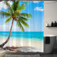 Thumbnail for Palm Tree Beach Shower Curtain
