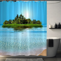 Thumbnail for Paradise Island Palm Tree Shower Curtain